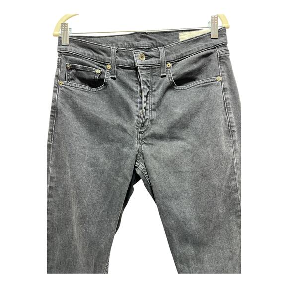 Rag & Bone Fit 2 Slim Jeans Men’s 30 Black Denim Button Fly Excellent Condition - Picture 4 of 10
